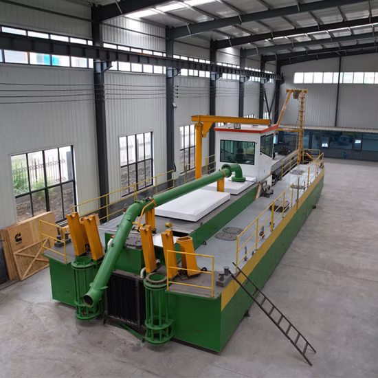 Sistema hidráulico de 12 polegadas Cummins Diesel Engine River Lake Sand Draging Machine Machine Gold Mining Dredger in Port Construction Cutter Suction Dredger