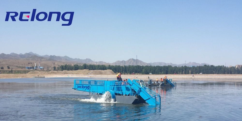 River Cleaning Boat/Automatic Mowing Boat/Aquatic Weed Harvester/ Lake Debris Cleaning Harvesting Machinery