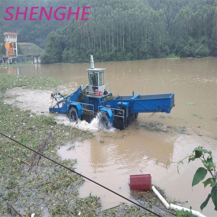 Water Hyacinth Harvester with Water Plants Harvesting Machine