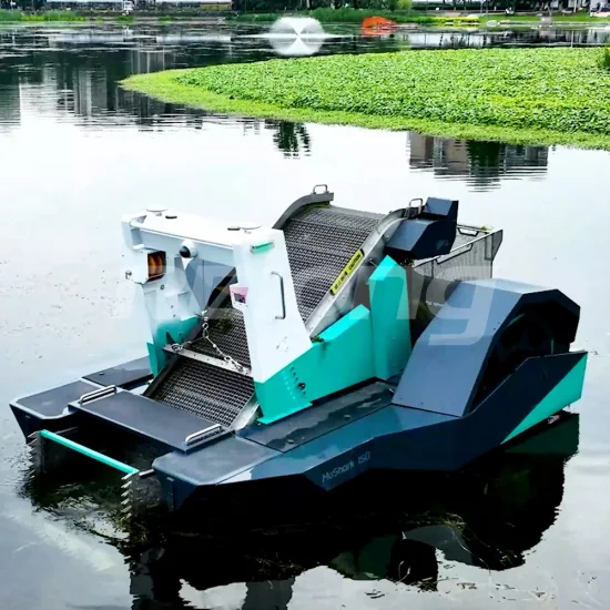 Barco de limpeza de superfície de água de robô de limpeza de oceano com remoção de ervas daninhas