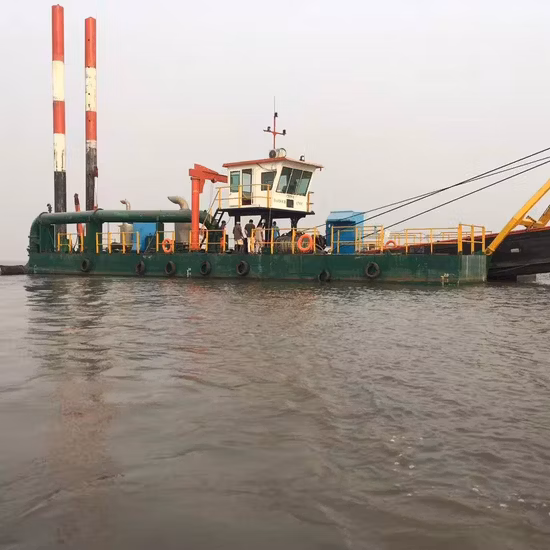 Máquina de dragagem de portos de canal hidráulico, equipamento de dragagem de barragens de baixo preço, cortador de areia, draga de sucção usada em rio para venda