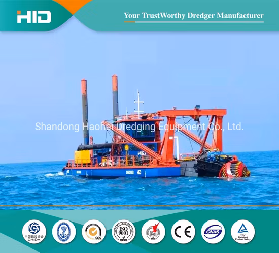 6500m3/H Hidráulica Pesada Limestone Mining 650 Cutter Suction Drager for Sea Hard Soil / Gravel Draging with Strong Cutter Power