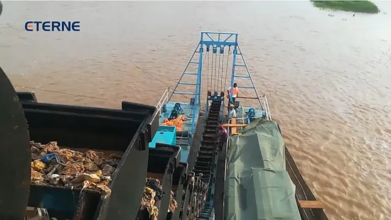 28m profundidade 400m3 areia ouro caçamba draga para máquina de dragagem de areia/caçamba corrente diamante equipamento de dragagem