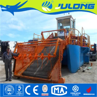Julong Aquatic Weed Harvester Barco para limpeza de superfície de água